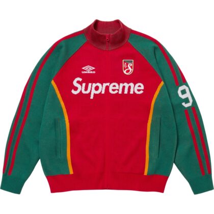 Veste Supreme x Umbro Zip Up Sweater - Red