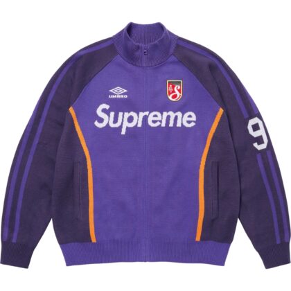 Veste Supreme x Umbro Zip Up Sweater - Blue