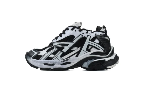 Balenciaga Runner Black White And Black
