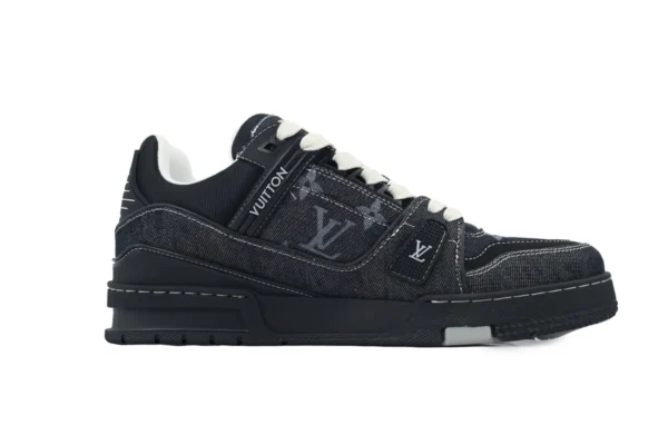 Louis Vuitton Trainer New All Black Denim - Image 4