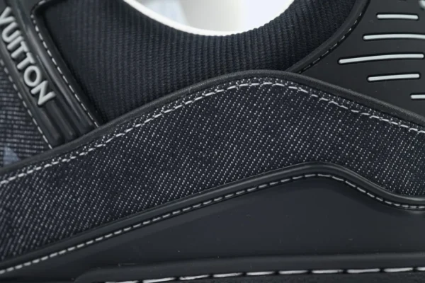 Louis Vuitton Trainer New All Black Denim - Image 2