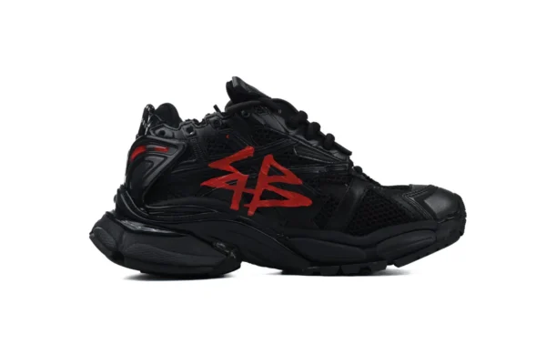 Balenciaga Runner Black and Red - Image 4