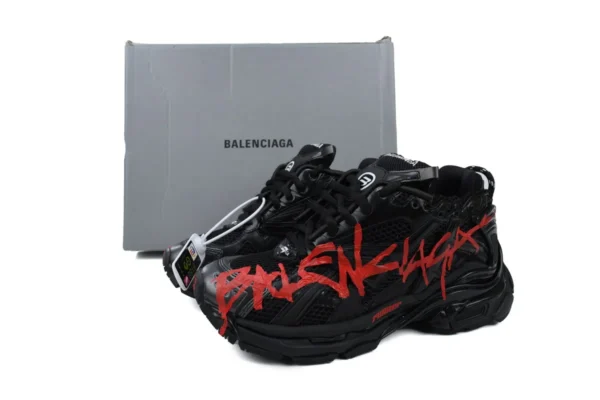 Balenciaga Runner Black and Red - Image 3
