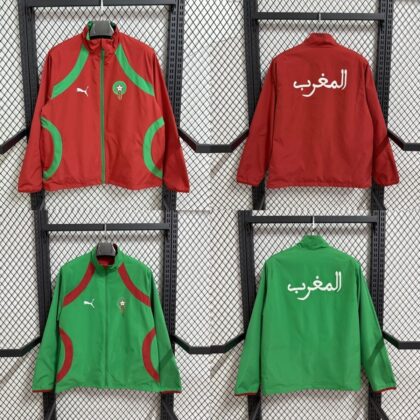Veste Réversible Football Maroc 2026